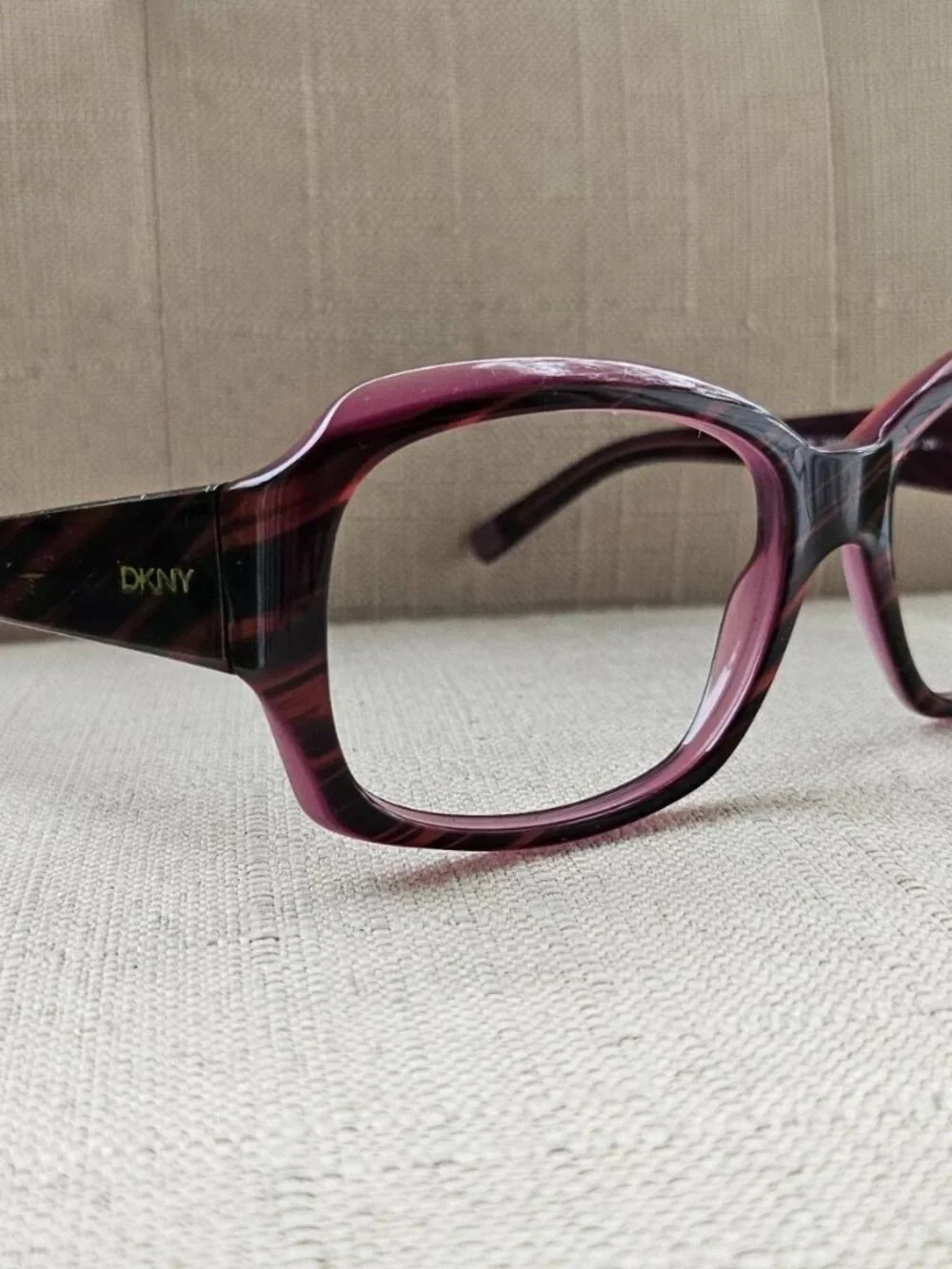 Vintage DKNY Women Eyeglasses Frame Purple/Brown Tone Eyewear Glasses DY4048
